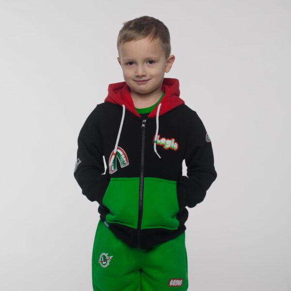 Czarna bluza dziecięca z kapturem Legia