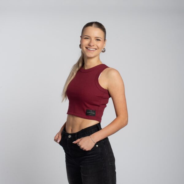 Bordowy crop top Legia 1916