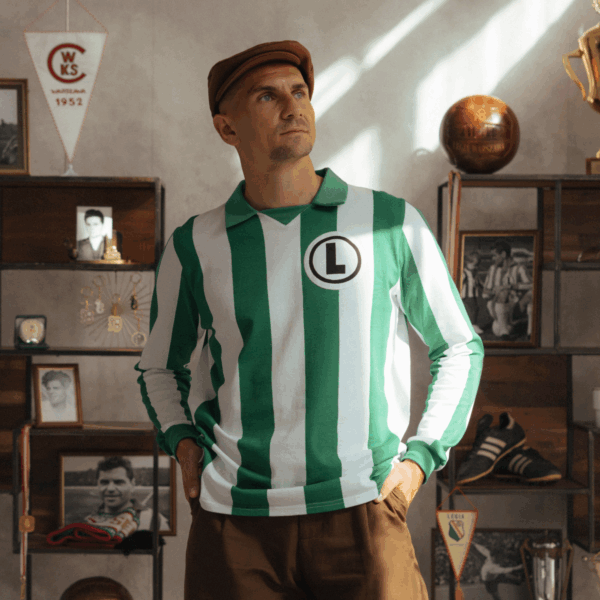 Koszulka polo z długim rękawem Legia Warszawa - Kolekcja Lucjana Brychczego