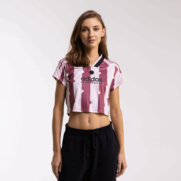 Crop top damski Tiro Cut 3-Stripes Print Baby Tee eLka - IX3520