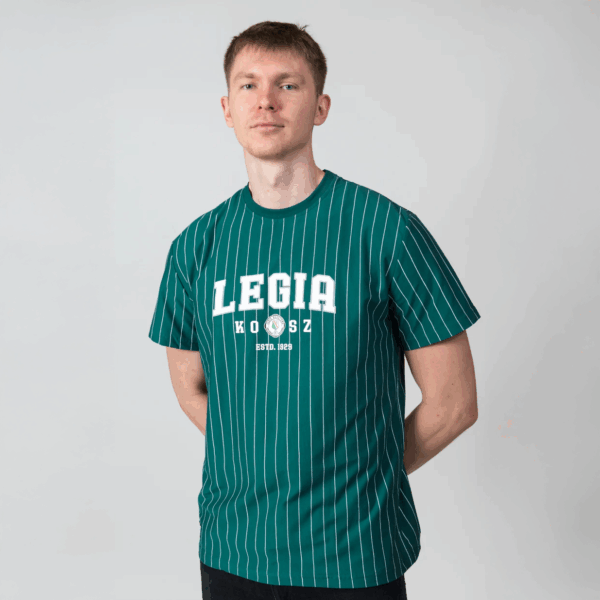 Zielona koszulka w paski Legia Kosz ESTD.1929