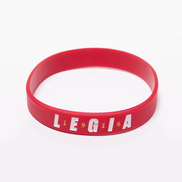 Czerwona opaska silikonowa LEGIA 1916