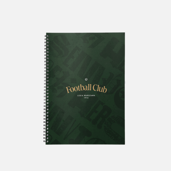 Zielony notes na spirali Football Club