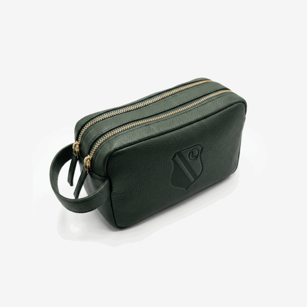 Zielona skórzana kosmetyczka Legia Warszawa
